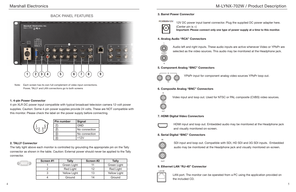 Marshall Electronics M-LYNX-702W User Manual | Page 3 / 7