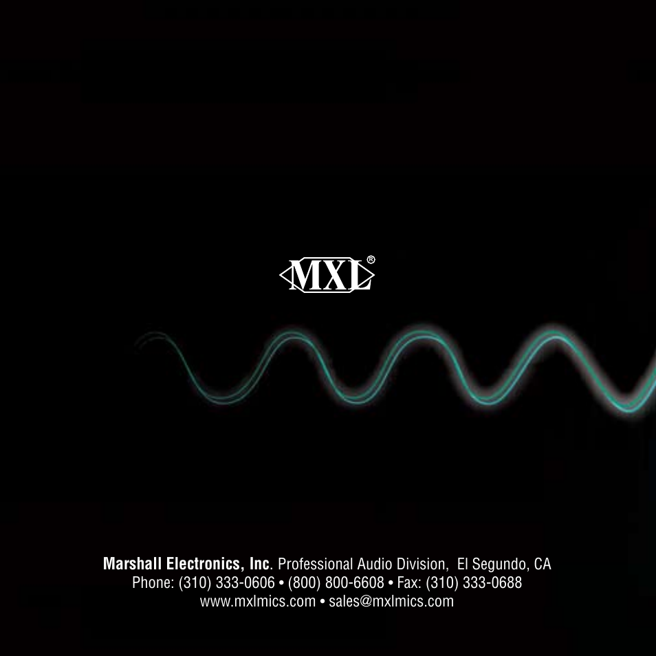 MXL USB Mic Mate Pro User Manual | Page 7 / 7