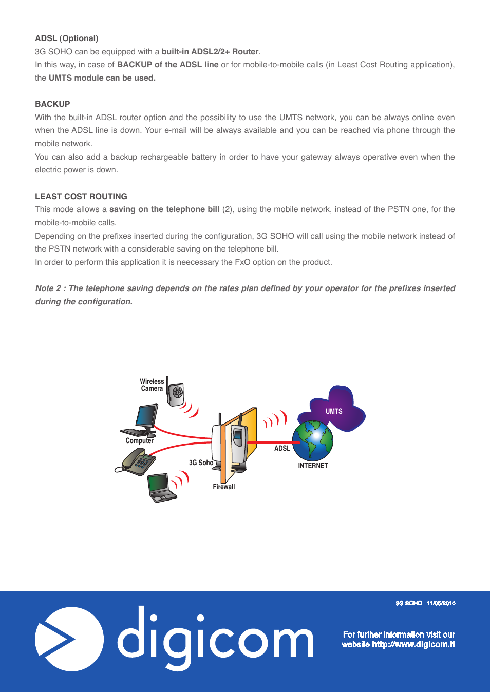 Digicom 3G SOHO HSUPA Station User Manual | Page 3 / 4