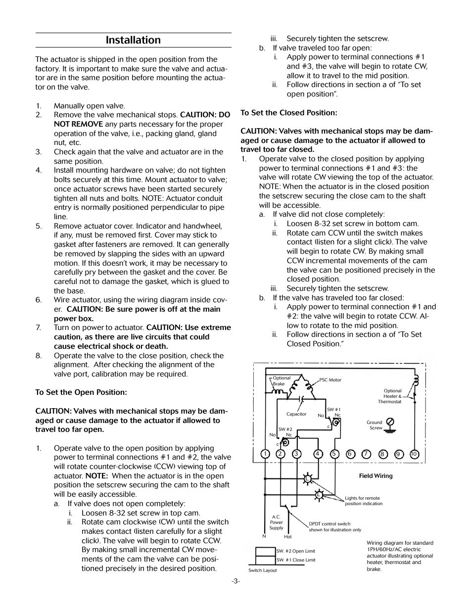 Installation | Marwin Valve ER Series Electric Actuators User Manual | Page 3 / 6