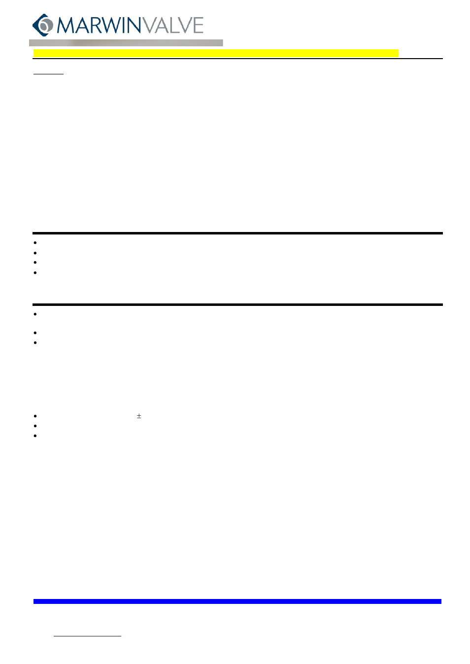 Marwin Valve UT Series Pneumatic Actuators User Manual | 10 pages