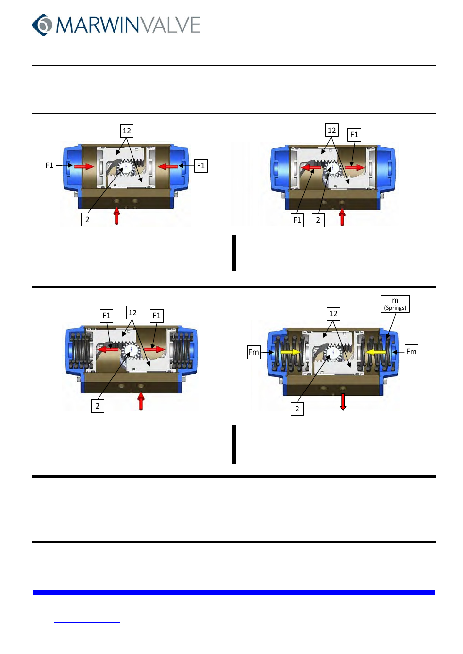 Instruction and maintenance manual | Marwin Valve UT Series Pneumatic Actuators User Manual | Page 2 / 10