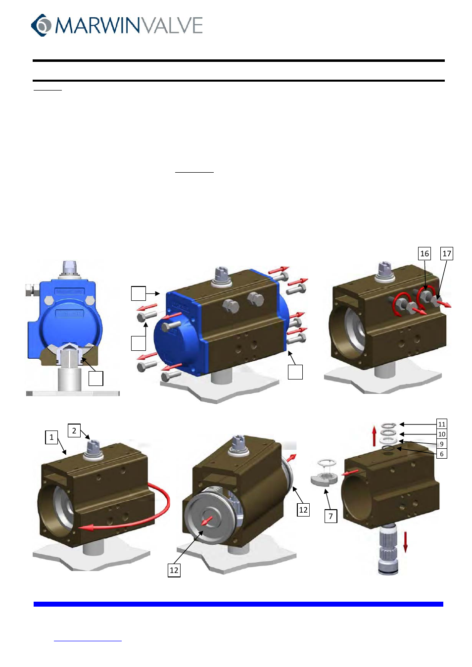 Instruction and maintenance manual, 7 disassembling | Marwin Valve UT Series Pneumatic Actuators User Manual | Page 5 / 10