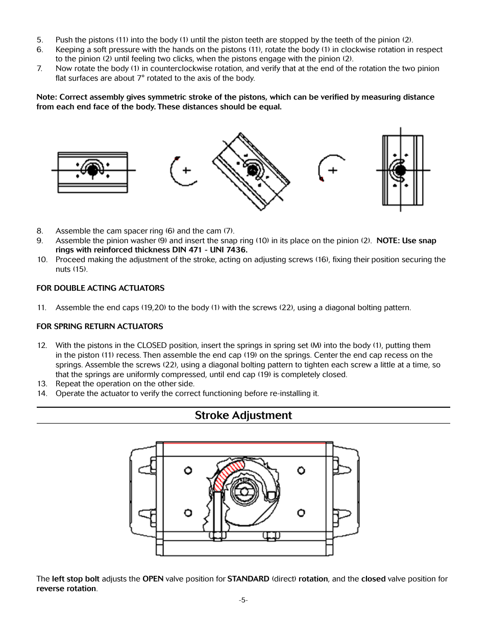 Stroke adjustment | Marwin Valve UT Series Pneumatic Actuators User Manual | Page 5 / 6