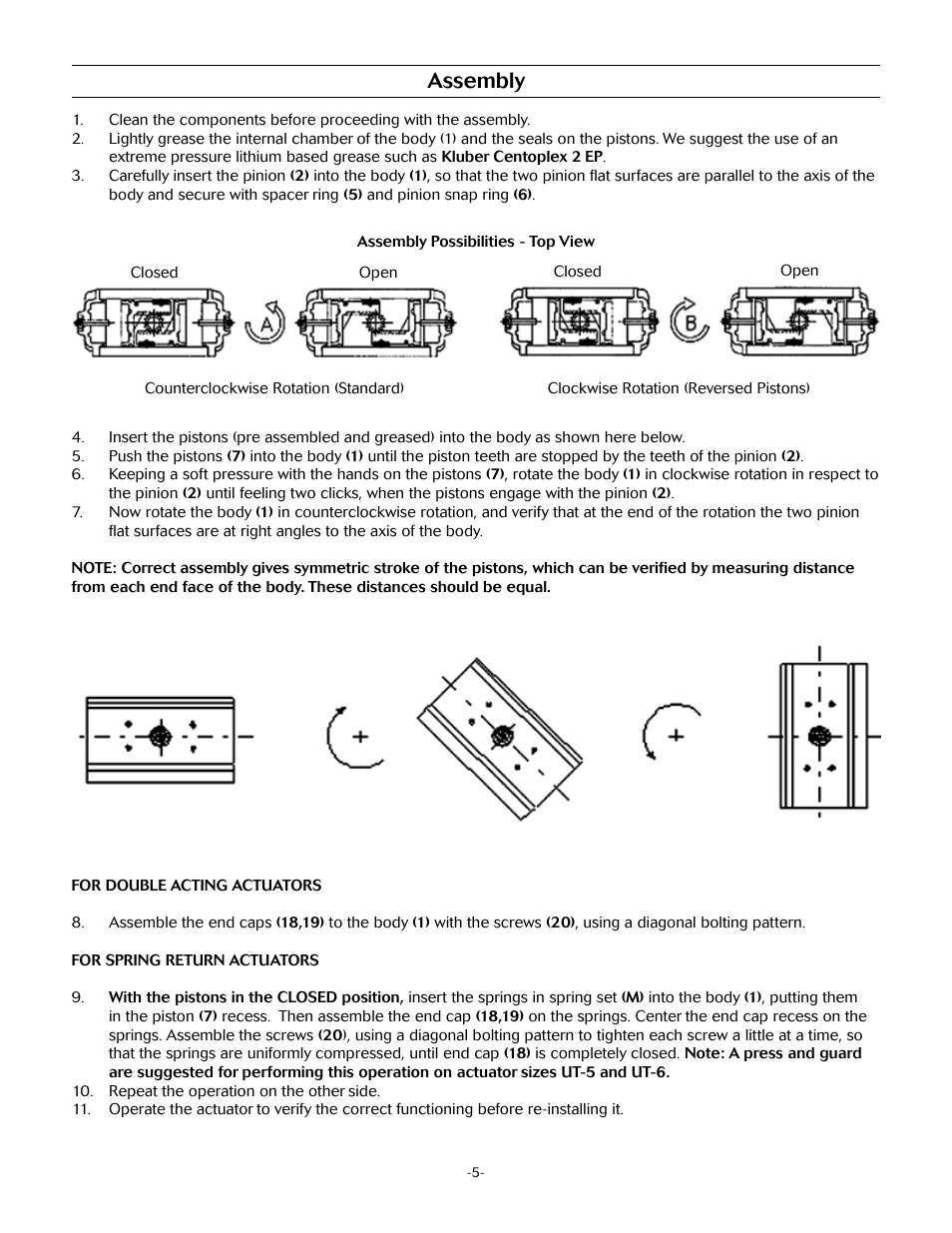 Assembly | Marwin Valve UT Series Pneumatic Actuators User Manual | Page 5 / 6