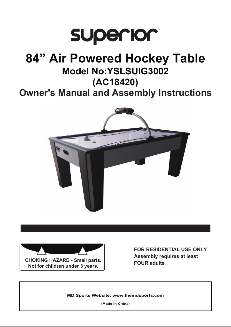Medal Sports YSLSUIG3002 User Manual | 15 pages
