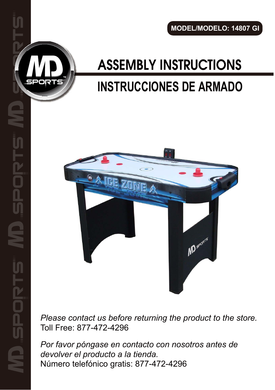 Medal Sports 14807 GI User Manual | 19 pages