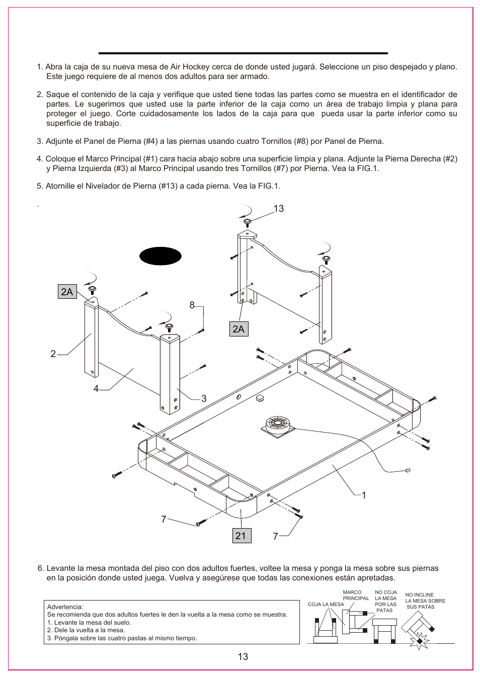 Instruccion de montaje, Fig.1 | Medal Sports SH16602 User Manual | Page 14 / 17