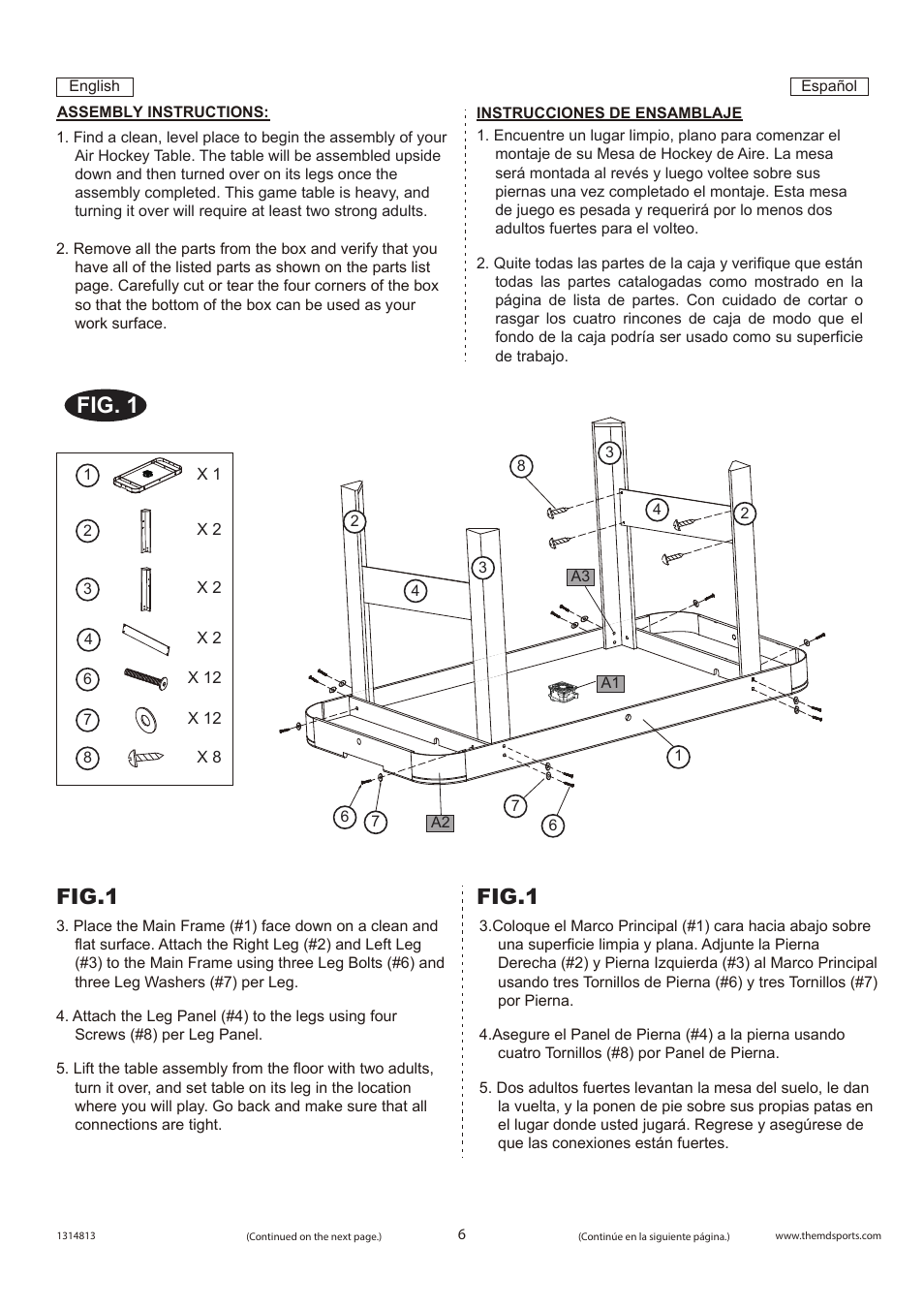 Fig. 1, Fig.1 | Medal Sports SH1314813 User Manual | Page 7 / 11