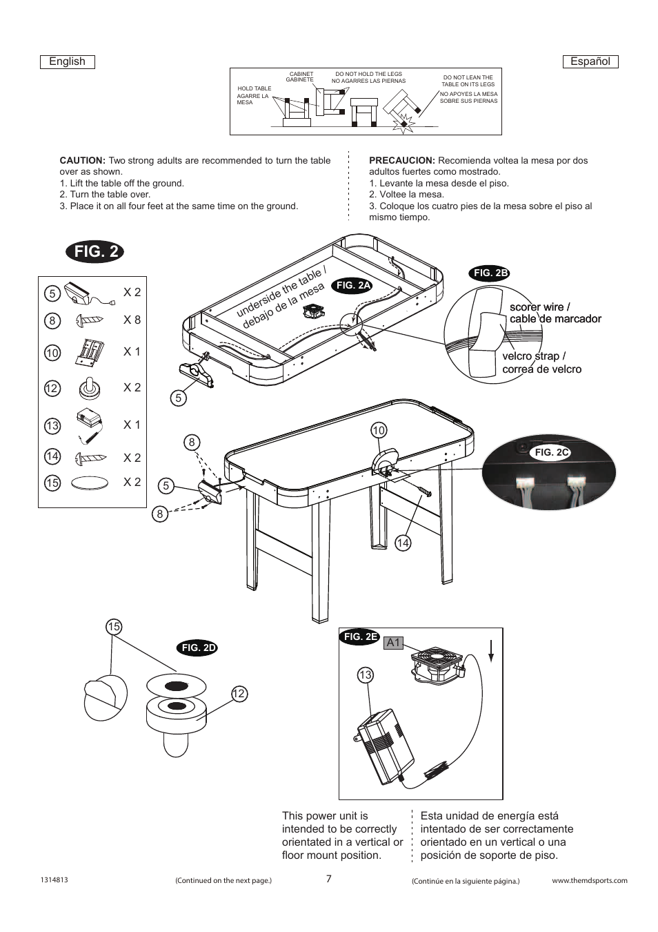 Fig. 2 | Medal Sports SH1314813 User Manual | Page 8 / 11