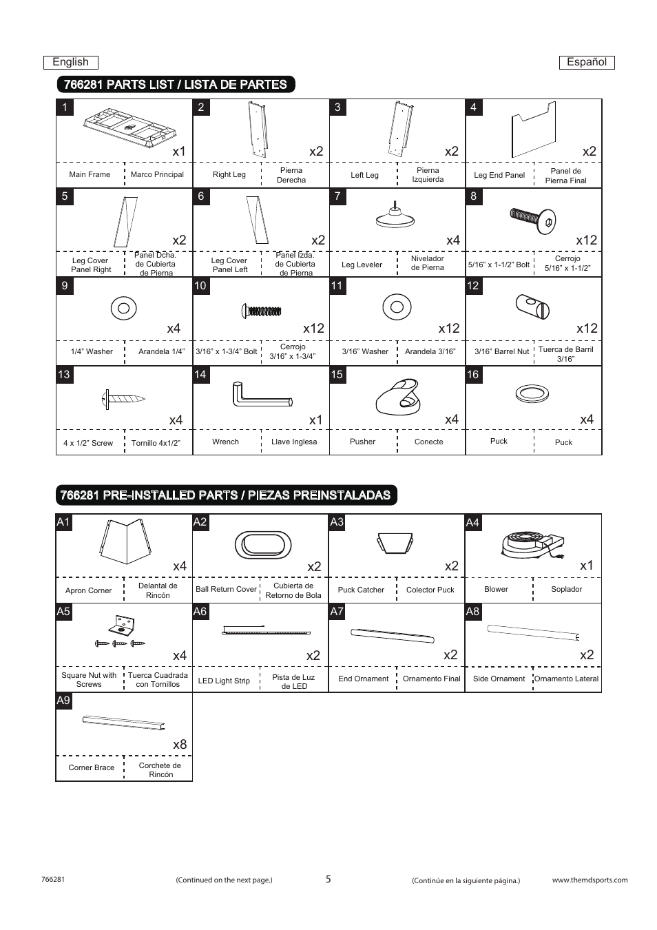 X1 x2 x2 x2 | Medal Sports CS1319002/766281 User Manual | Page 6 / 15