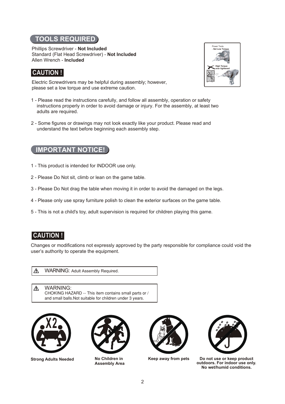 Caution, Tools required, Important notice | Medal Sports BL17201 User Manual | Page 3 / 8