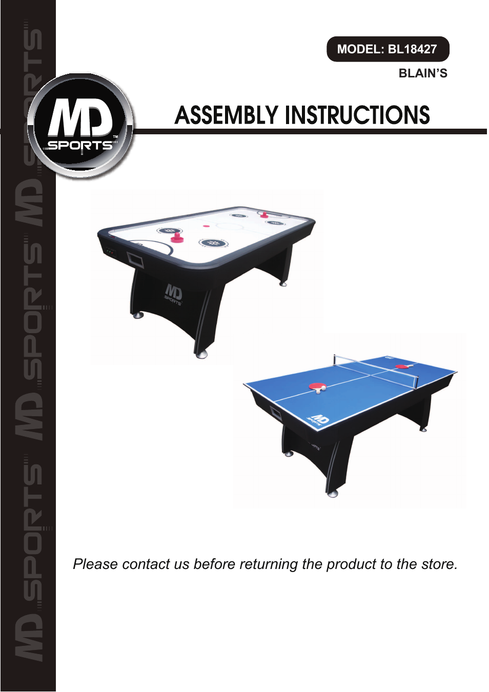 Medal Sports BL18427 User Manual | 11 pages