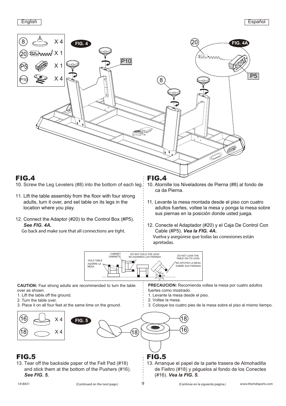 Fig.4, Fig.5, 8x 4 | Medal Sports SMUS1418431 User Manual | Page 10 / 12