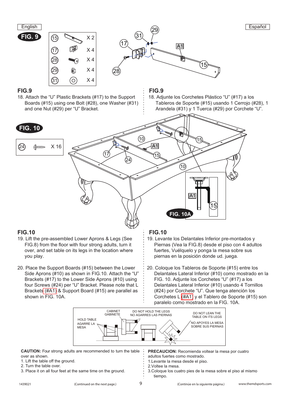 Fig. 9 fig. 10, Fig.9, Fig.10 | Medal Sports FH1439021 User Manual | Page 10 / 14
