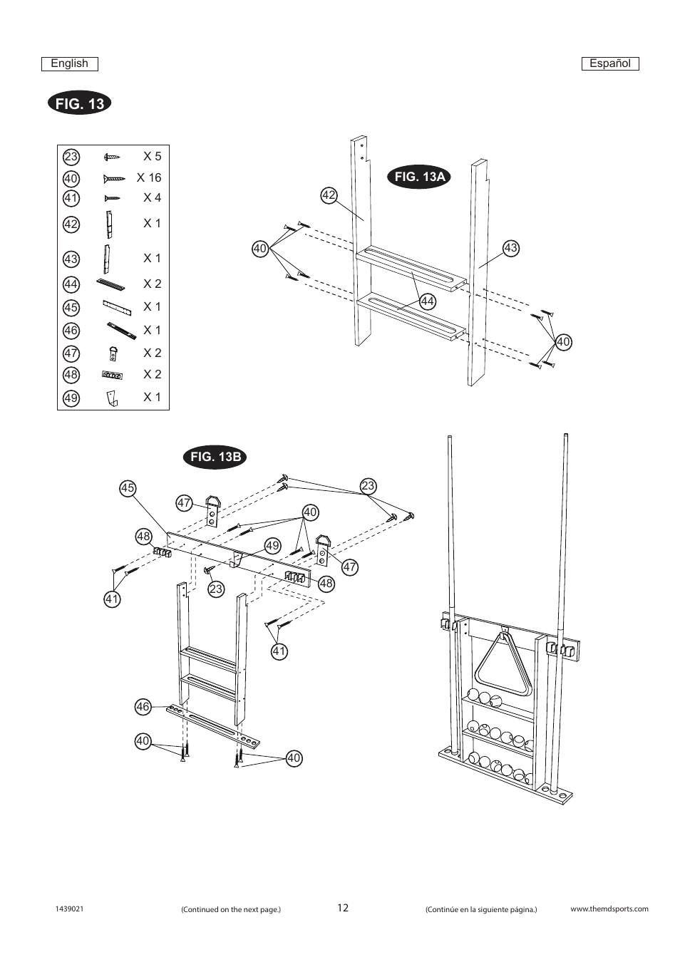 Fig. 13 | Medal Sports FH1439021 User Manual | Page 13 / 14