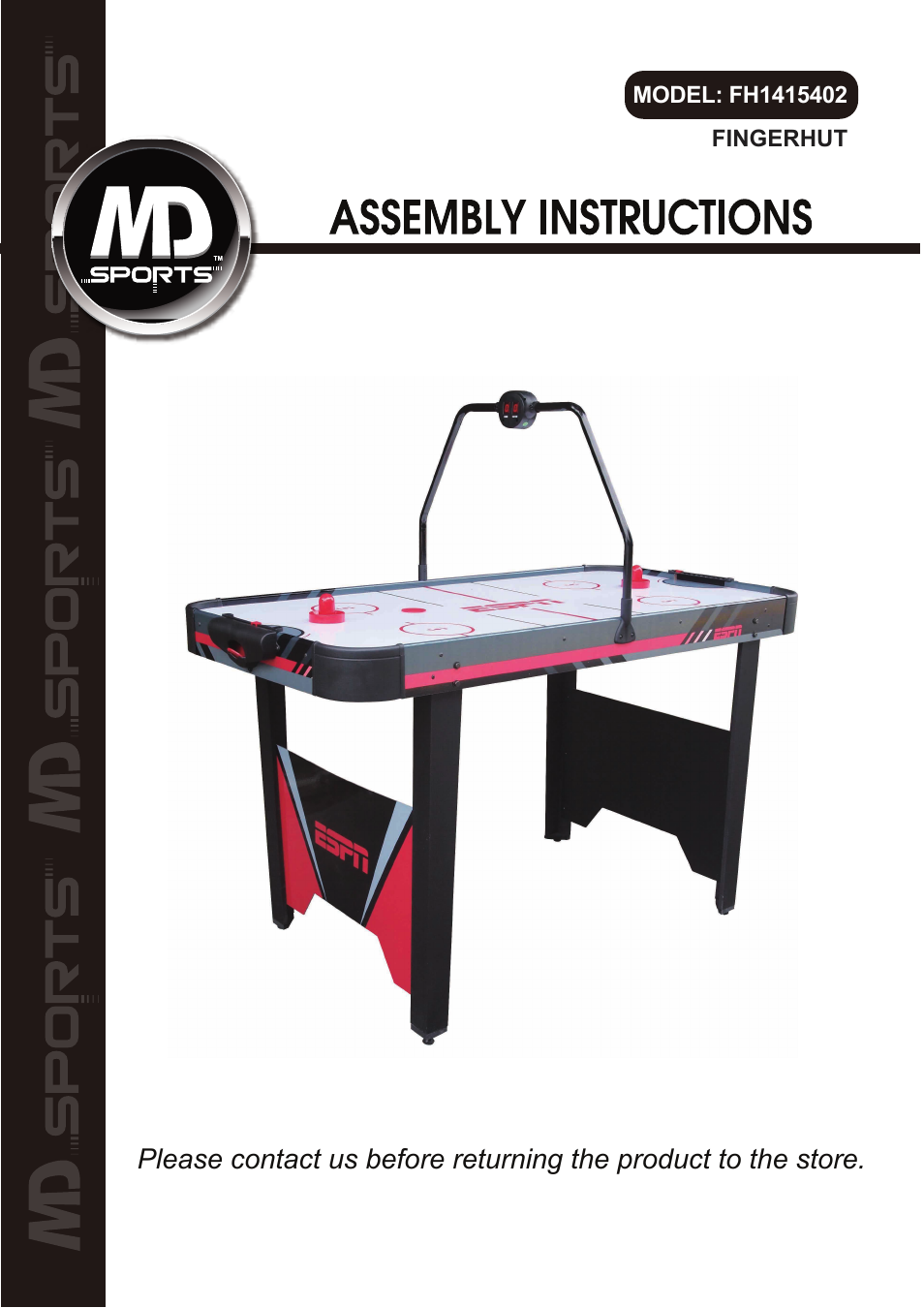 Medal Sports FH1415402 User Manual | 10 pages
