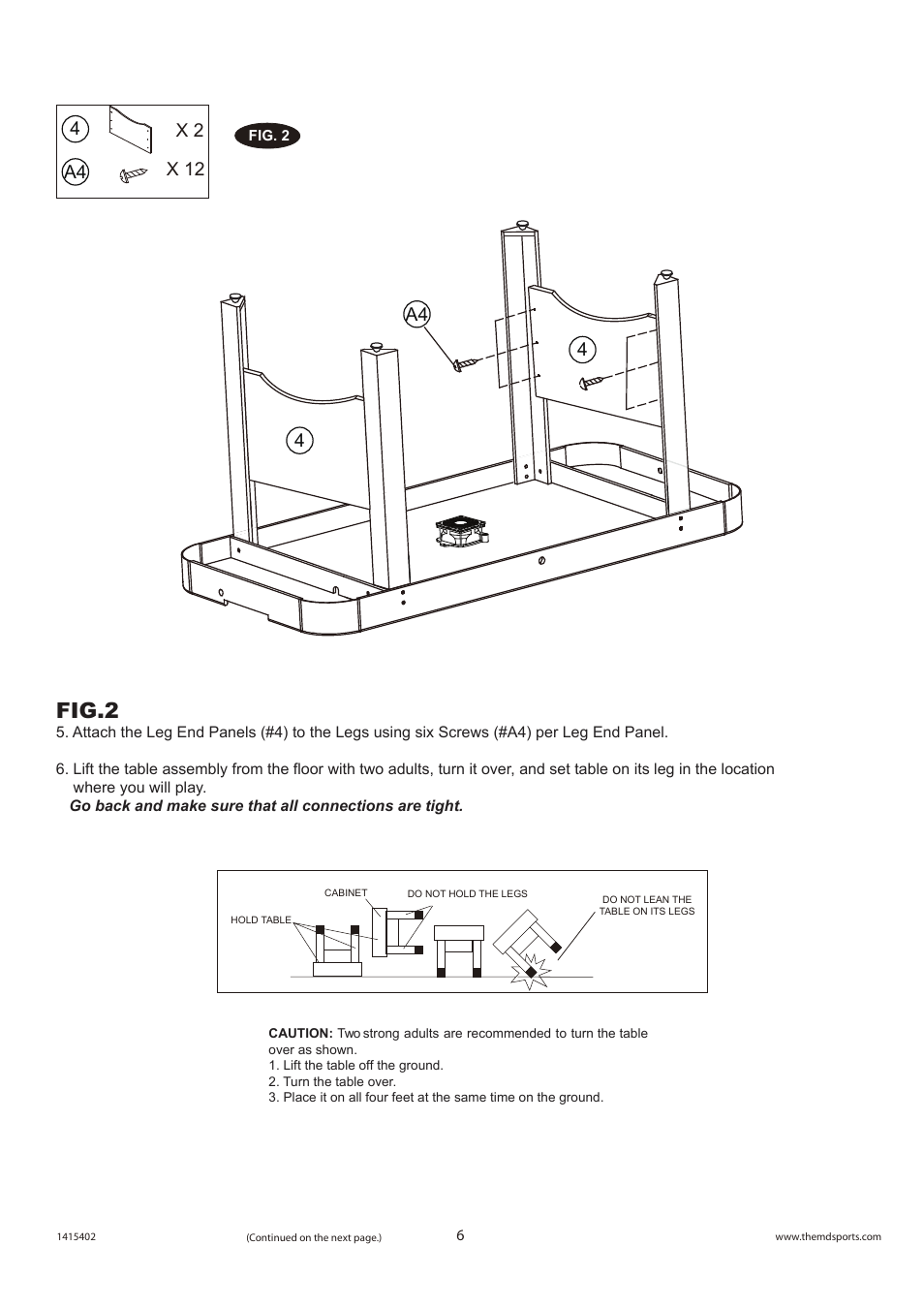 Fig.2 | Medal Sports FH1415402 User Manual | Page 7 / 10