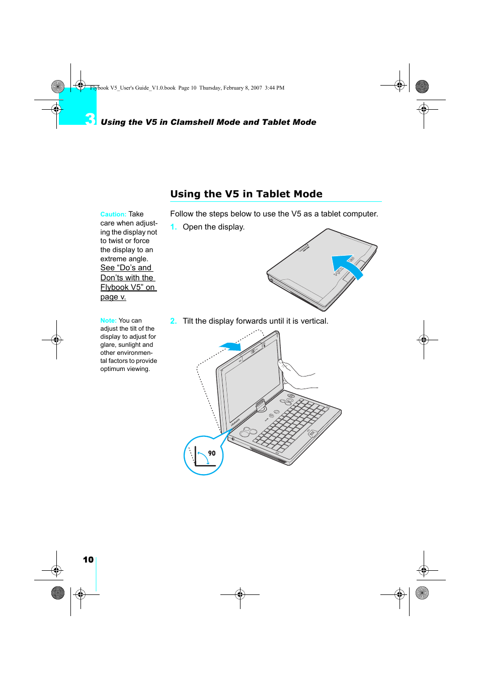 Using the v5 in tablet mode | Dialogue Tech V5W1BBHA User Manual | Page 24 / 96