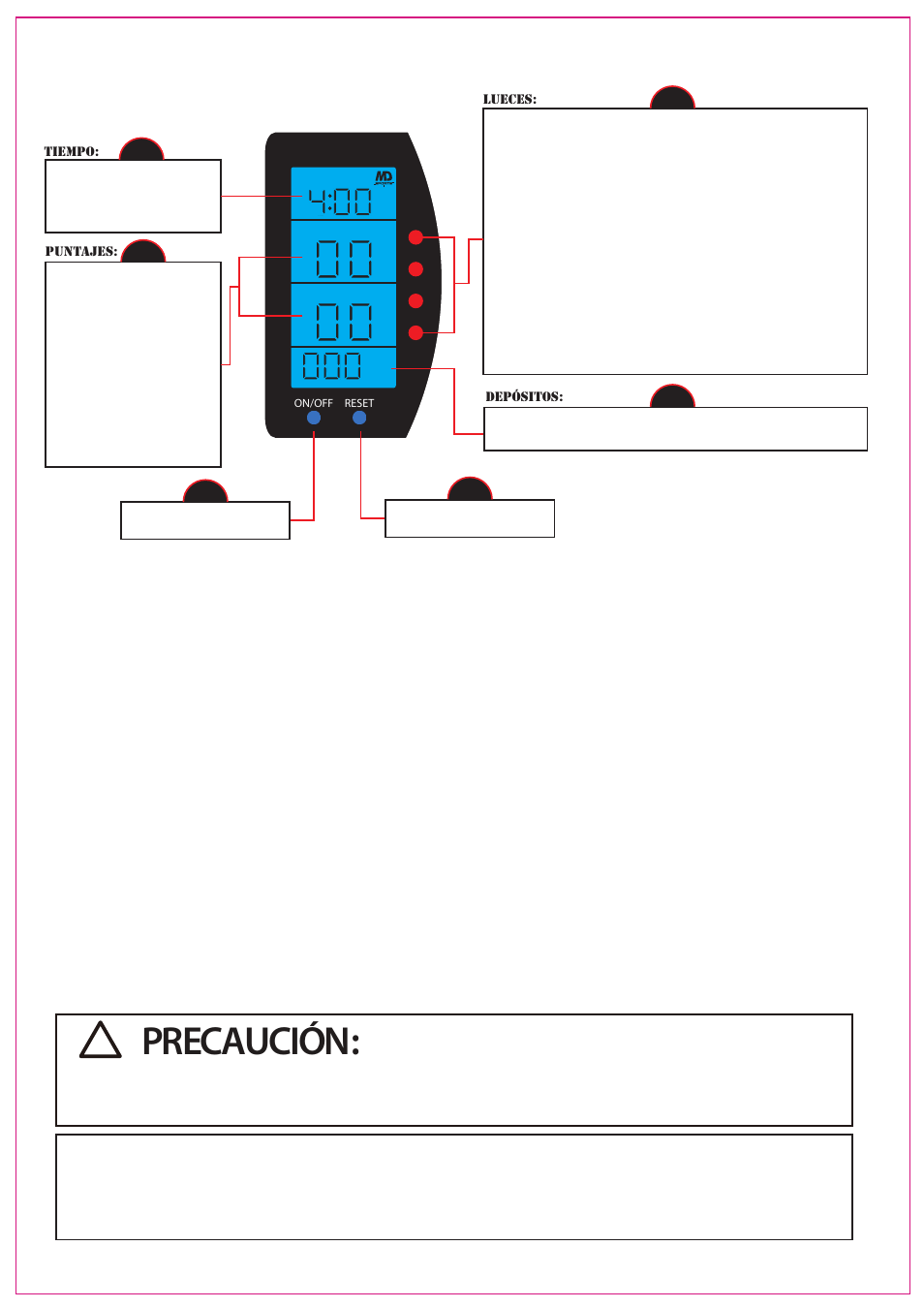 Precaución | Medal Sports SH58403 User Manual | Page 27 / 27