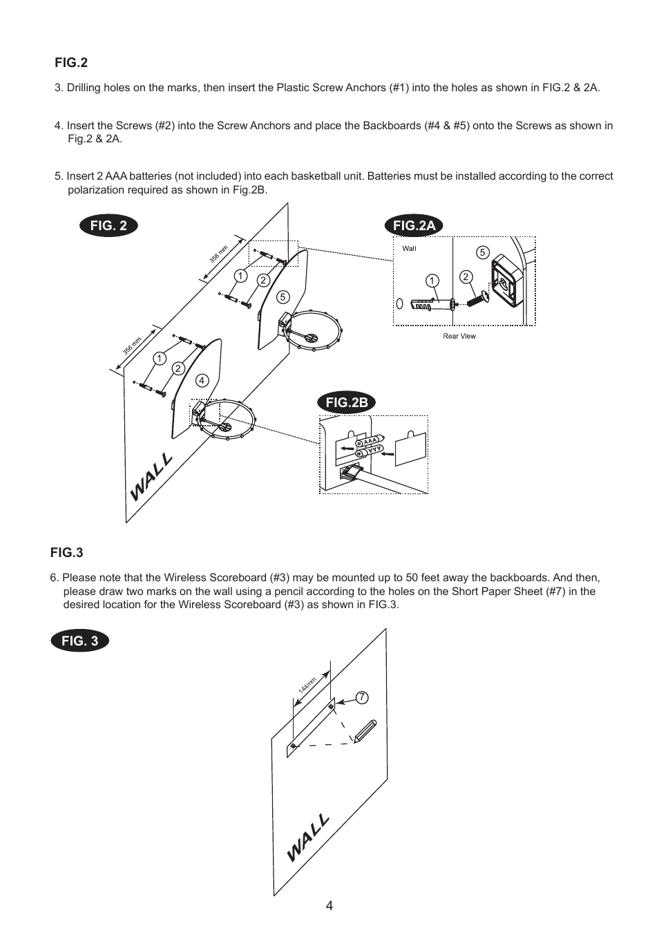 Wall | Medal Sports SH51500 User Manual | Page 5 / 13