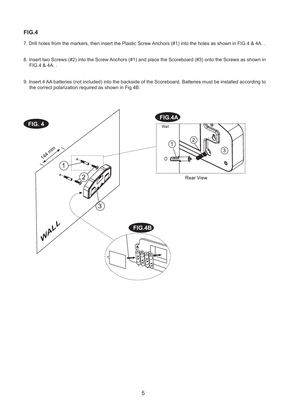 Wall | Medal Sports SH51500 User Manual | Page 6 / 13