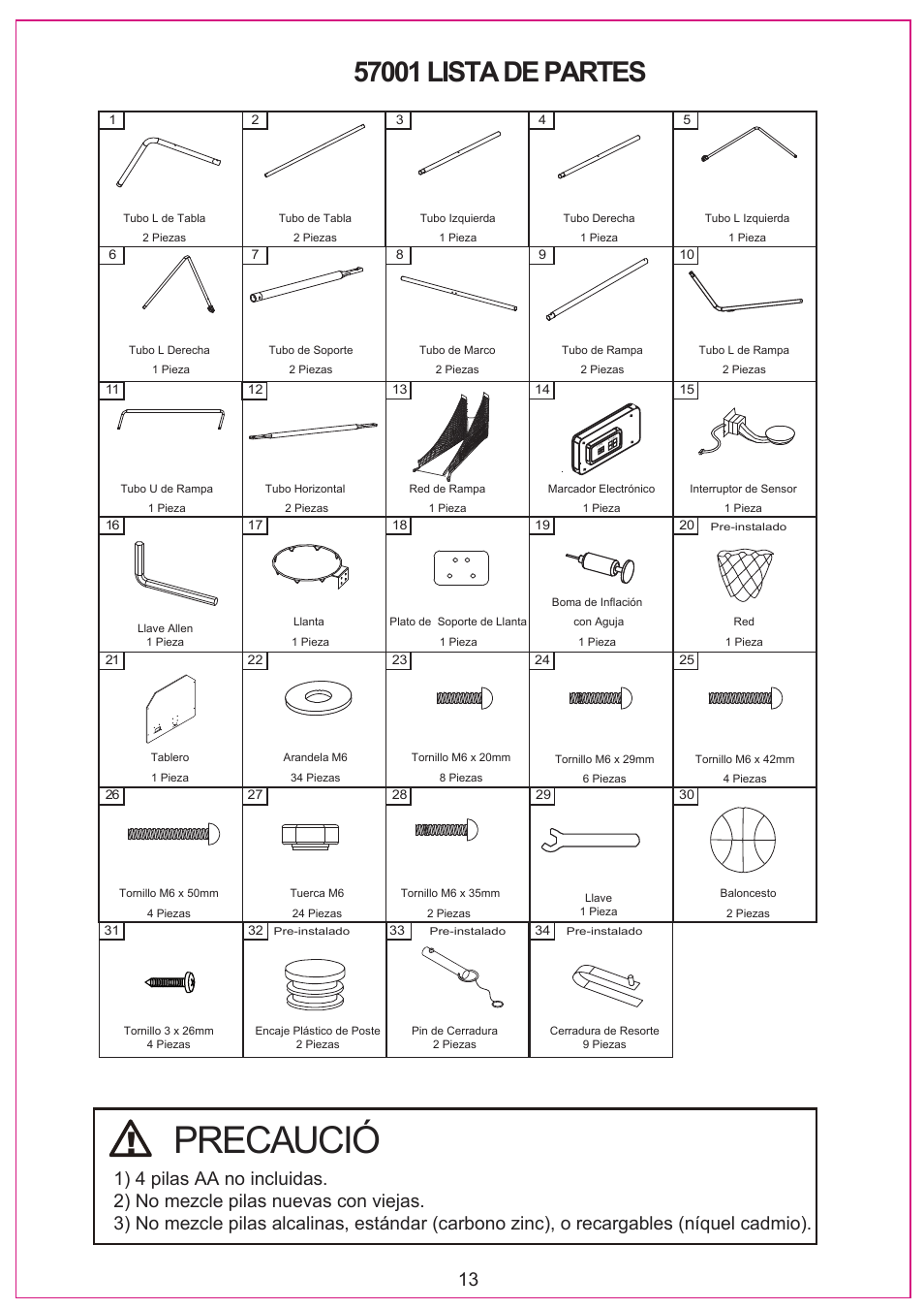 Precaució | Medal Sports SH57001 User Manual | Page 14 / 21