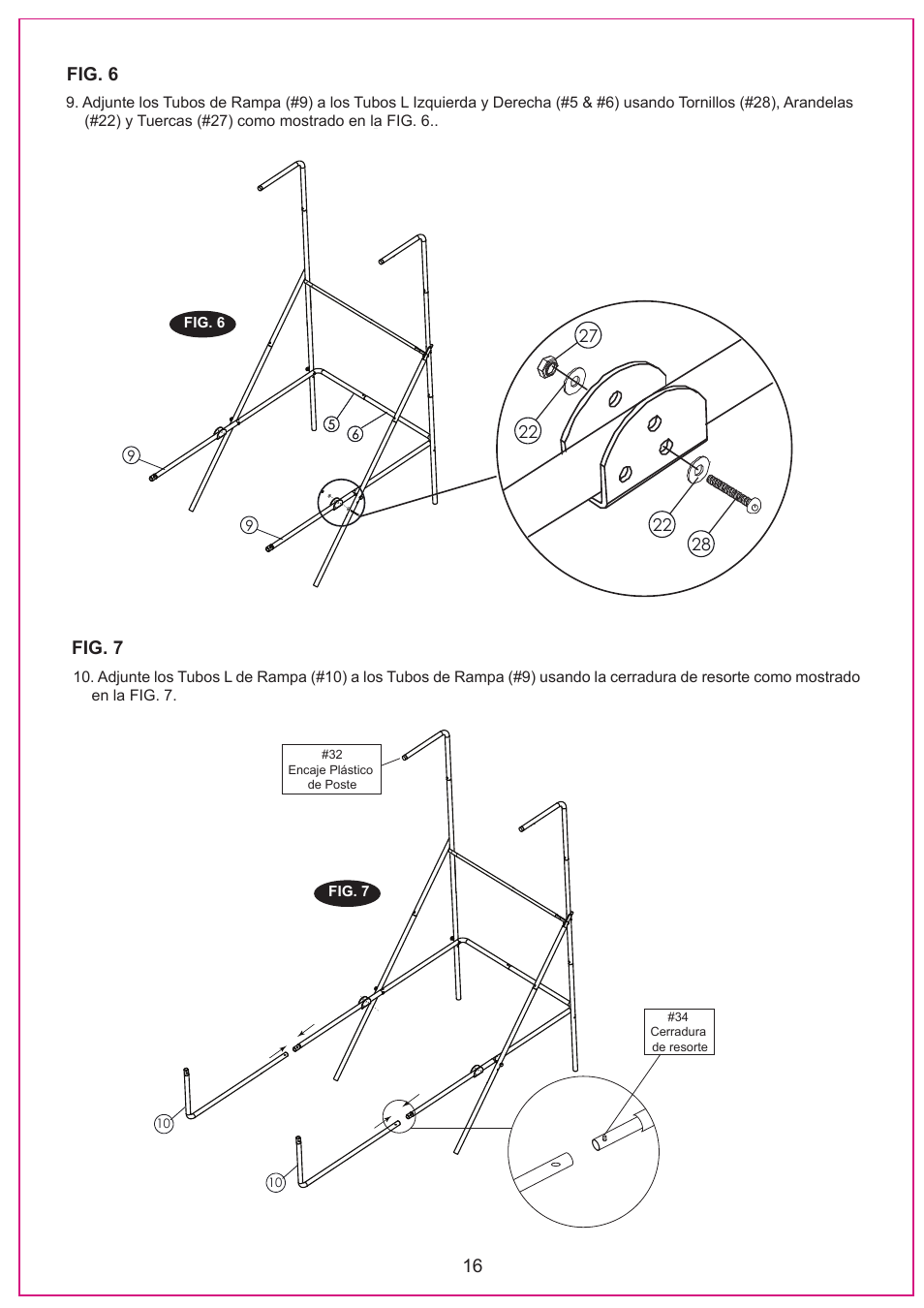 16 fig. 6 fig. 7 | Medal Sports SH57001 User Manual | Page 17 / 21