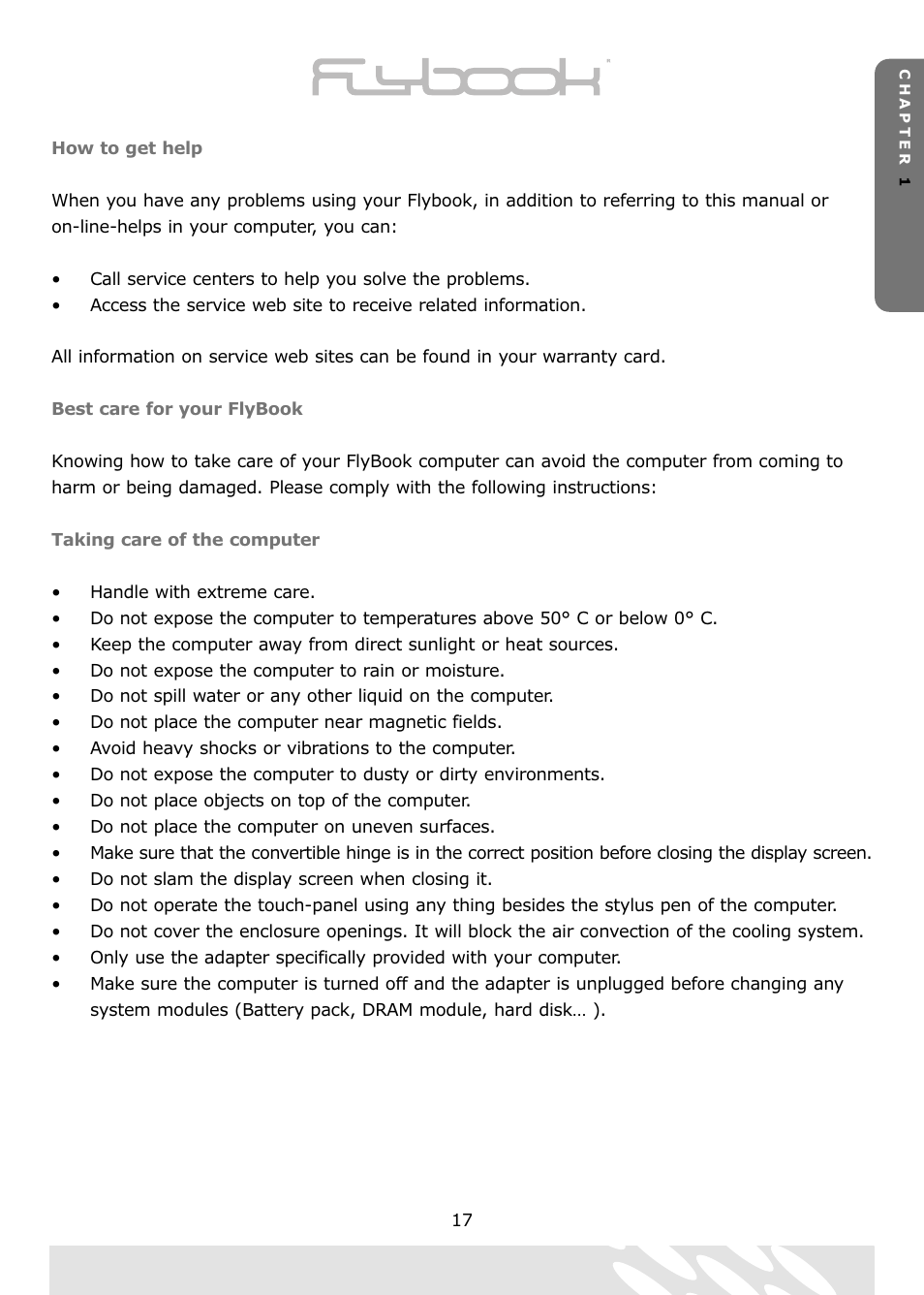 Dialogue Tech Flybook 3G Notebook PC User Manual | Page 17 / 84