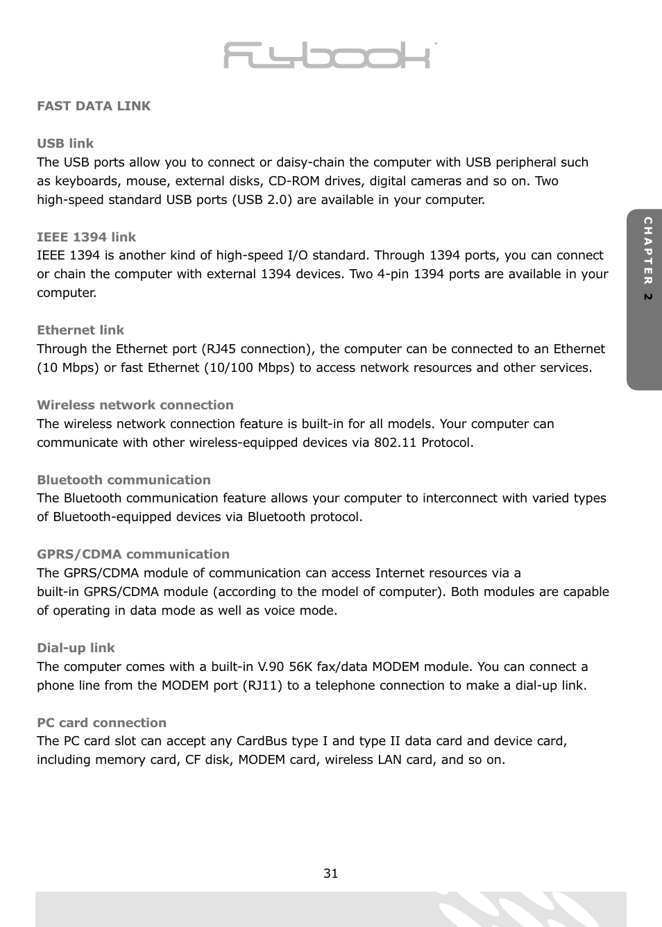 Dialogue Tech Flybook 3G Notebook PC User Manual | Page 31 / 84