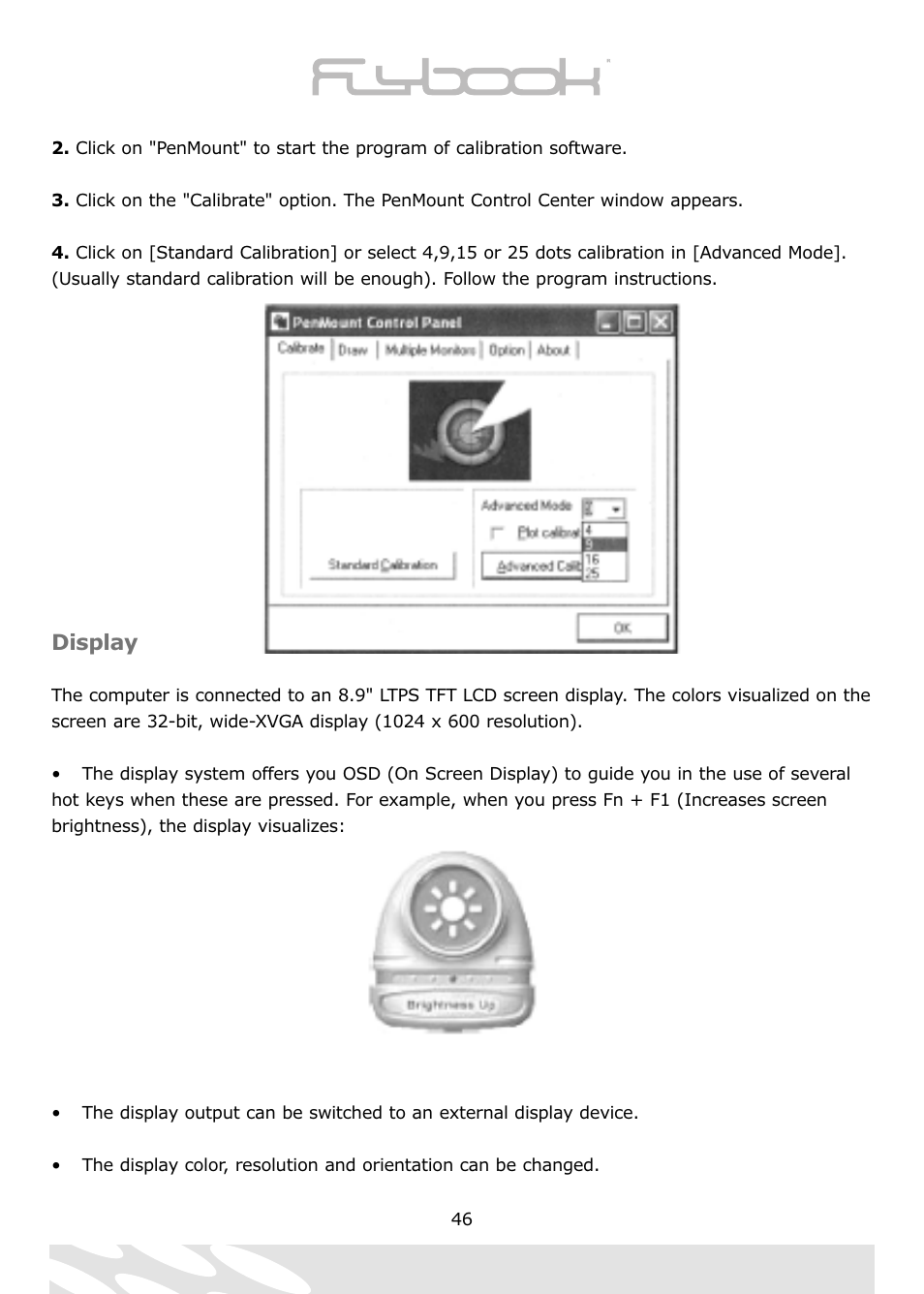 Display | Dialogue Tech Flybook 3G Notebook PC User Manual | Page 46 / 84