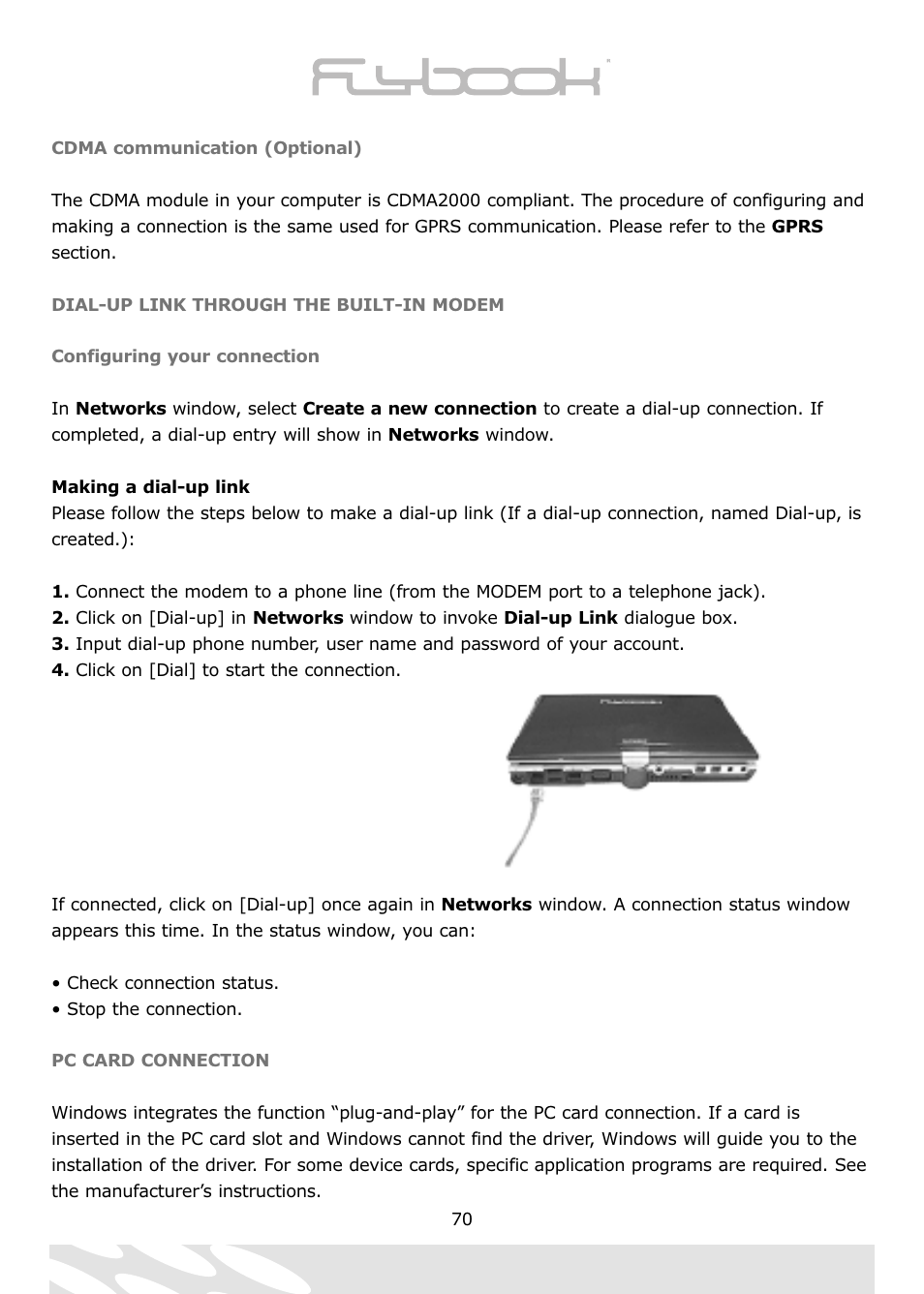 Dialogue Tech Flybook 3G Notebook PC User Manual | Page 70 / 84