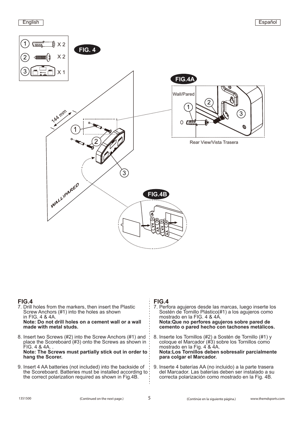 Medal Sports AM1351500 User Manual | Page 6 / 7