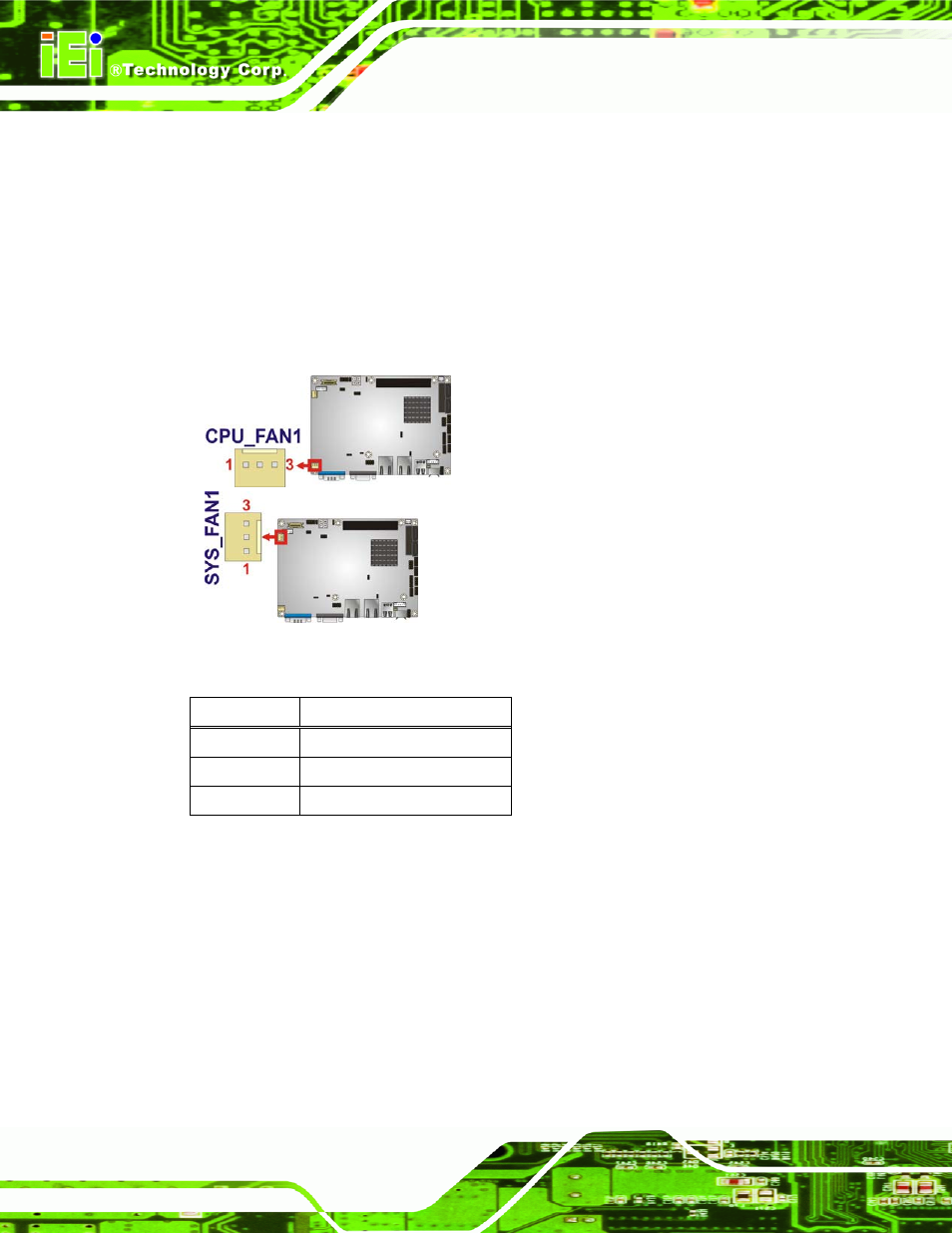 6 fan connector, 7 front panel connector, Figure 3-8: fan connector location | Table 3-8: fan connector pinouts | Dialogue Tech NANO-PV-D510A User Manual | Page 34 / 169