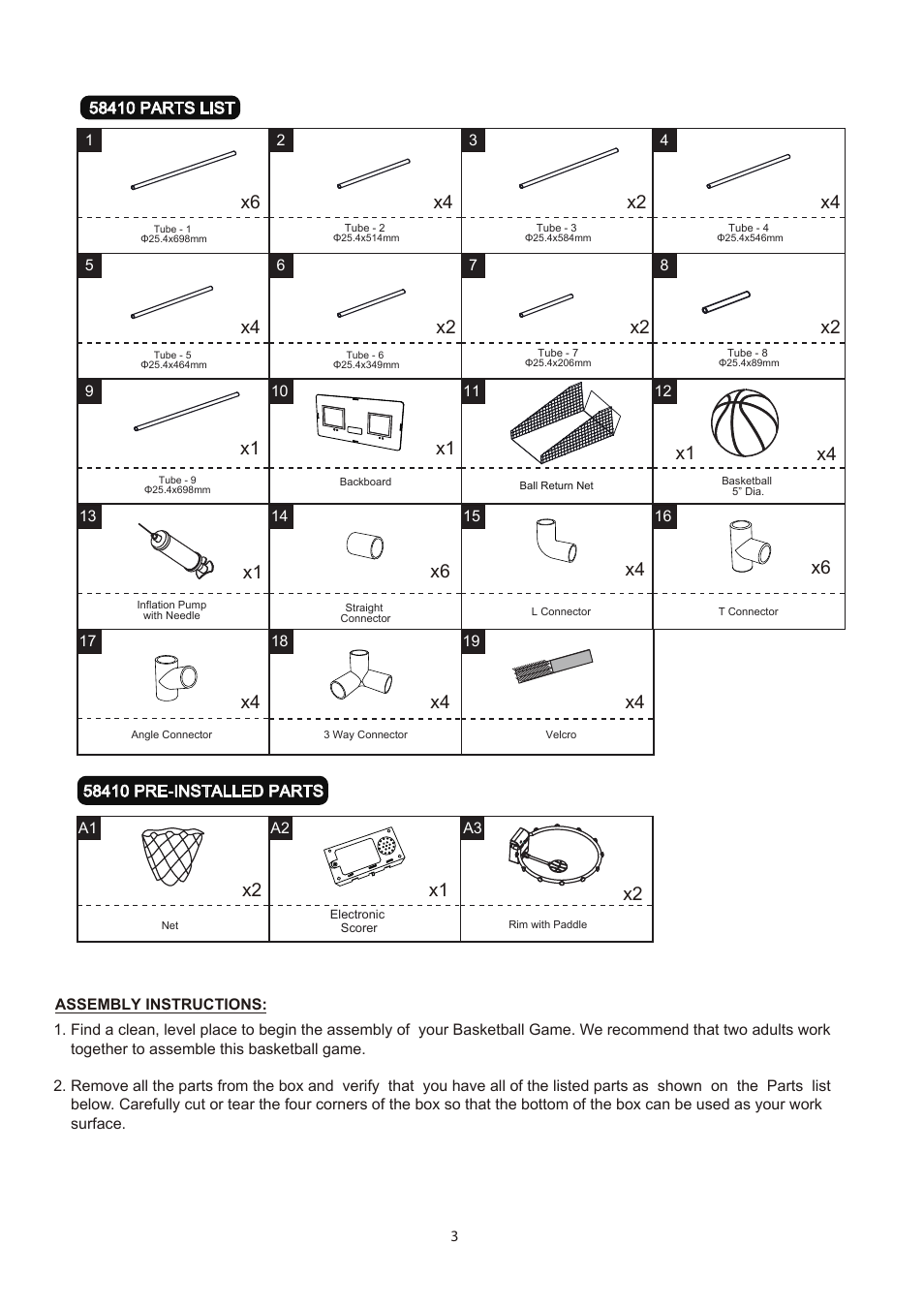 X6 x4 x2 x4, X4 x2 x2 x2 | Medal Sports BL58410 User Manual | Page 4 / 10