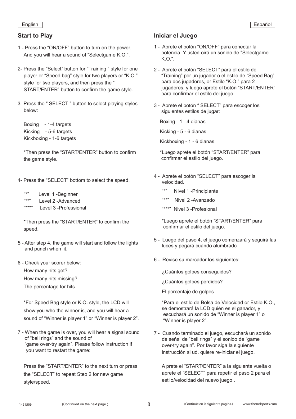 Medal Sports SMUS1451509 User Manual | Page 9 / 10