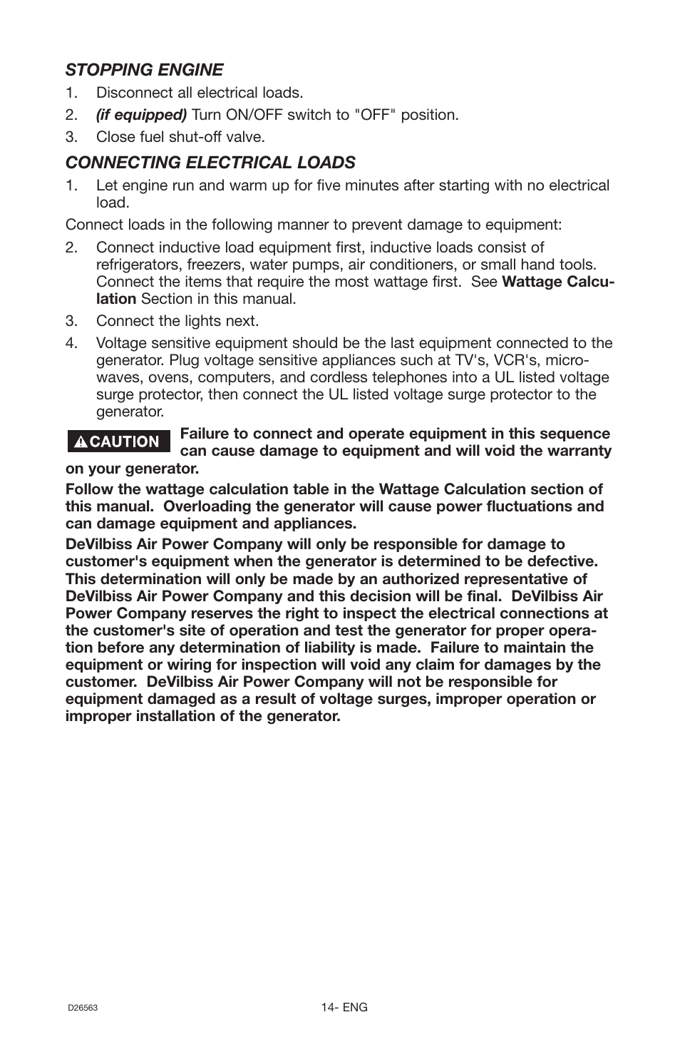 DeVillbiss Air Power Company D26563 User Manual | Page 14 / 22