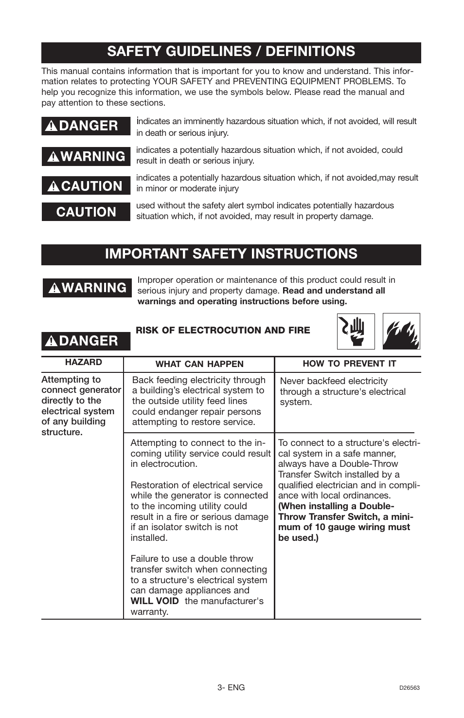 DeVillbiss Air Power Company D26563 User Manual | Page 3 / 22