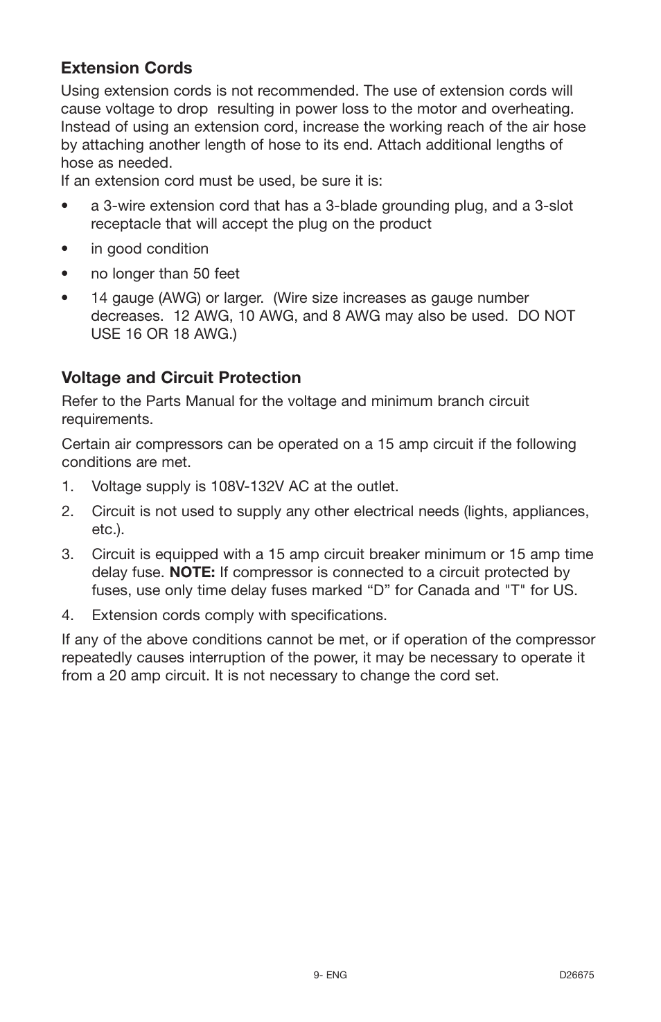 DeVillbiss Air Power Company D26675 User Manual | Page 9 / 14