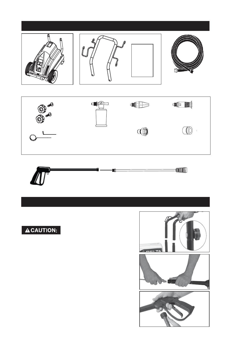 Carton contents, Assembly instructions | DeVillbiss Air Power Company Excell VR1600E User Manual | Page 7 / 56