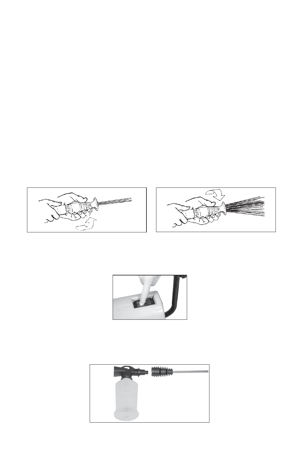 How to use, How to use the cleaning solution application unit, How to use spray wand | DeVillbiss Air Power Company Excell VR1600E User Manual | Page 9 / 56