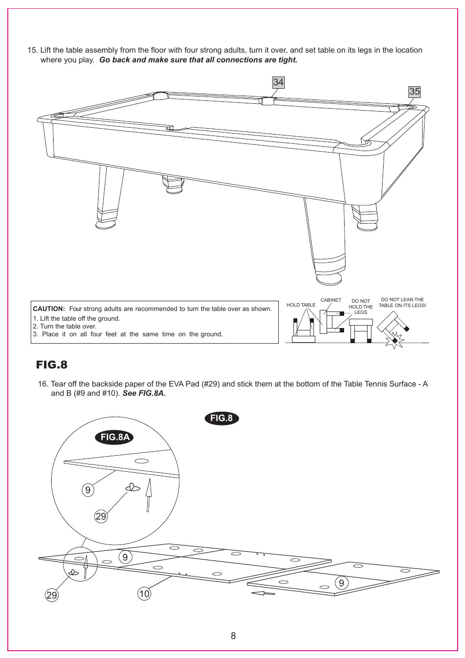 Fig.8 | Medal Sports SH39004 User Manual | Page 9 / 19