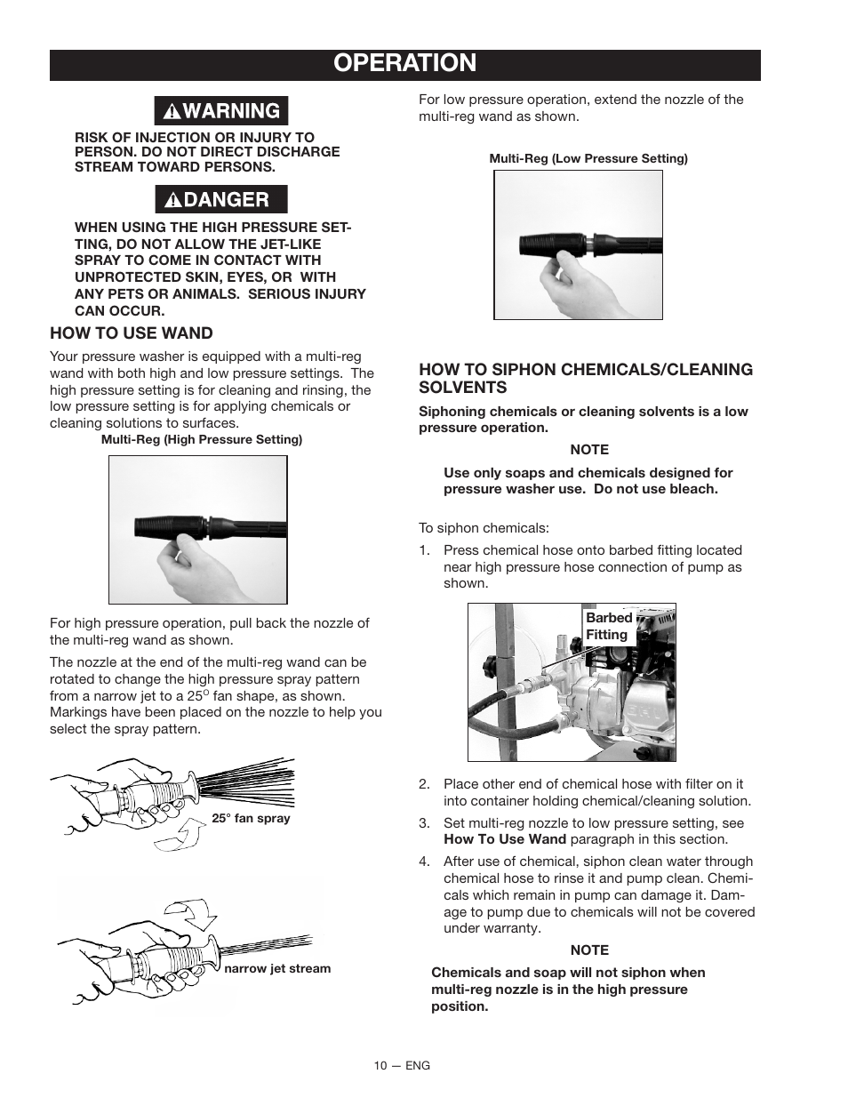 Operation | DeVillbiss Air Power Company 2225CWH User Manual | Page 10 / 20