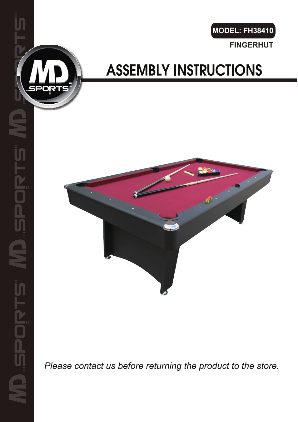 Medal Sports FH38410 User Manual | 7 pages