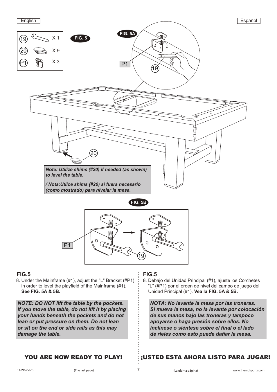 Medal Sports SH1439625/26 User Manual | Page 8 / 8