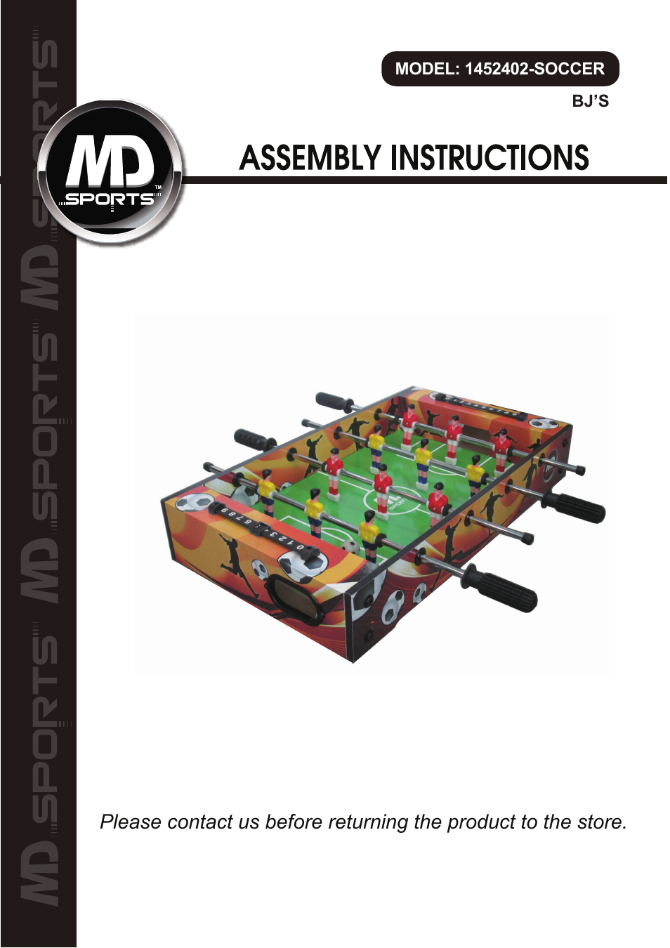 Medal Sports BJ1452402_Soccer User Manual | 7 pages