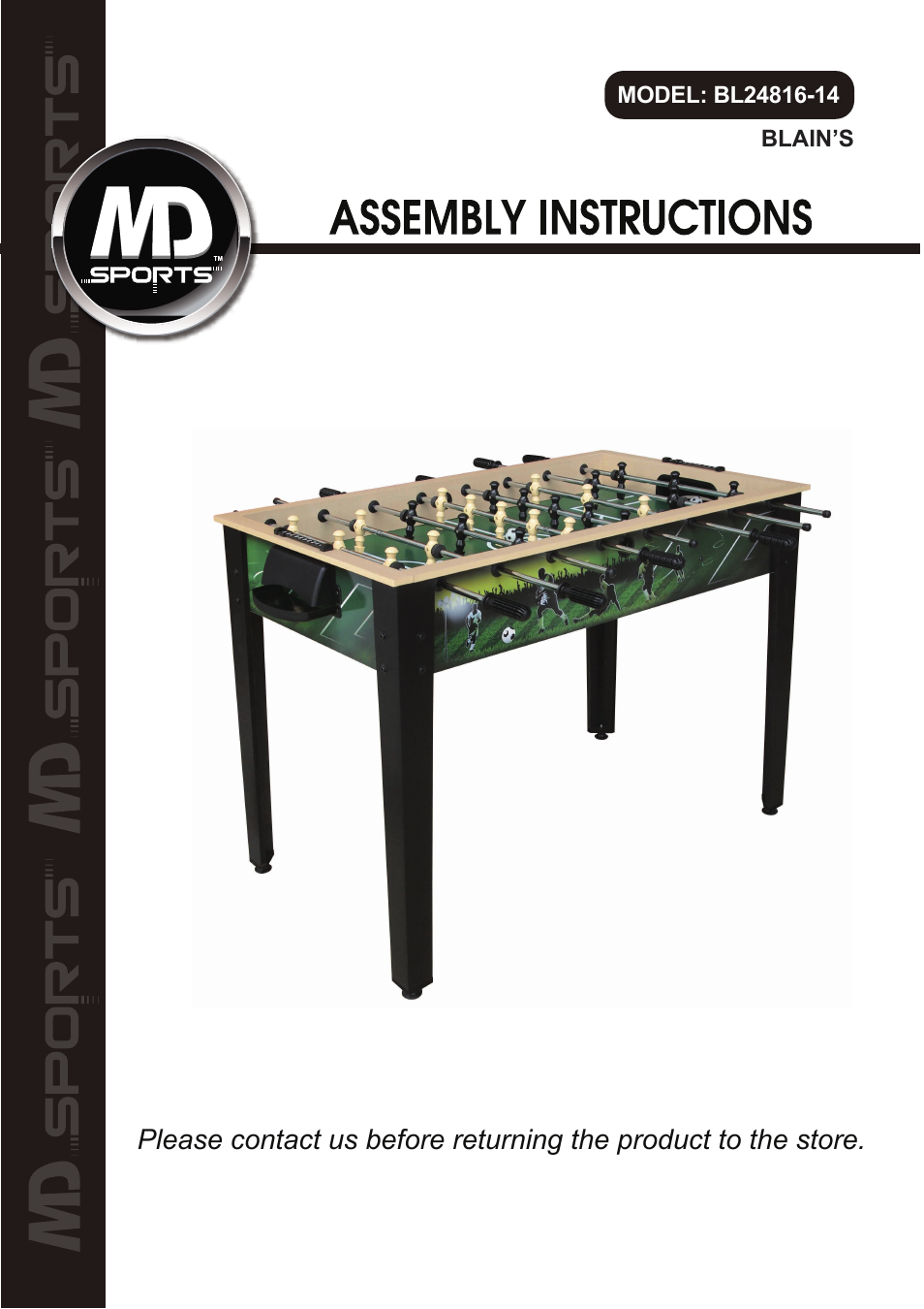 Medal Sports BL24816-14 User Manual | 9 pages