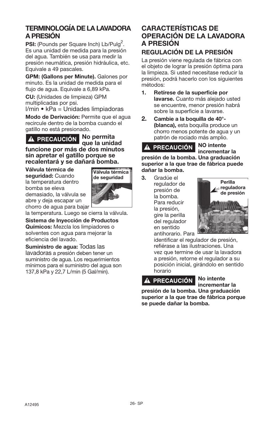 Terminología de la lavadora a presión | DeVillbiss Air Power Company Pressure Wave A12495 User Manual | Page 26 / 56