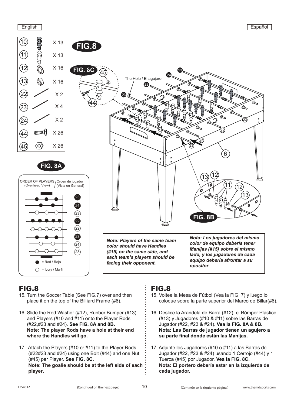 Fig.8, Fig. 8a, Fig. 8c | Fig. 8b | Medal Sports WMUS1354812 User Manual | Page 11 / 16