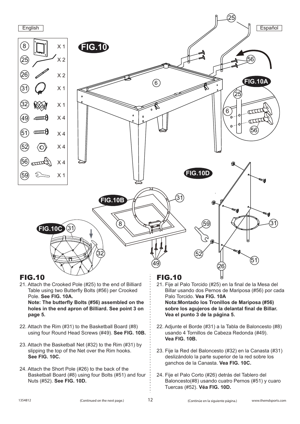 Fig.10 | Medal Sports WMUS1354812 User Manual | Page 13 / 16